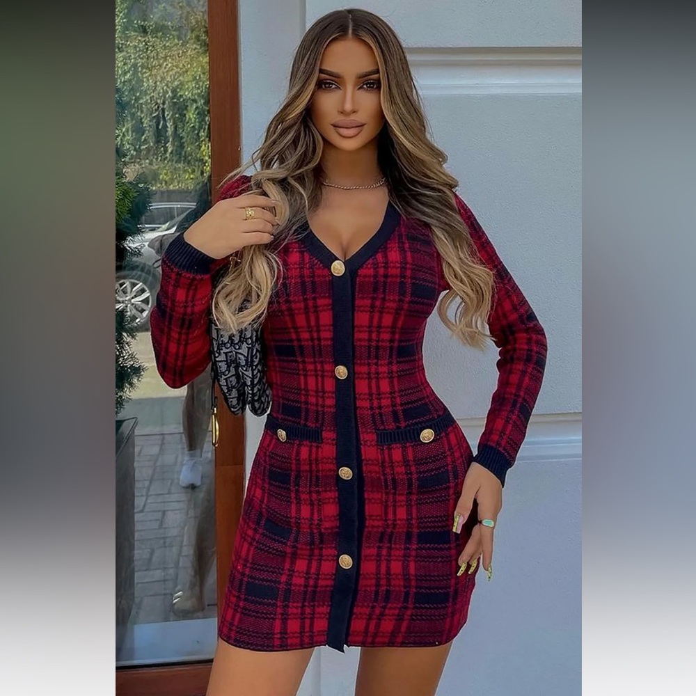 Like new Fashion Nova red mini dress size M